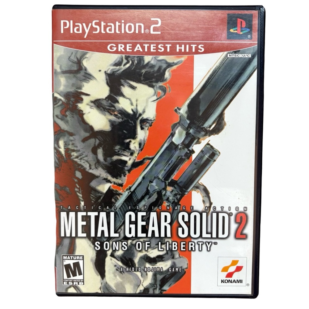 METAL GEAR SOLID 2 Sons of Liberty PS2 Playstation 2 Greatest Hits Game + Manual